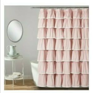 Emily lush ruffle shower curtain
